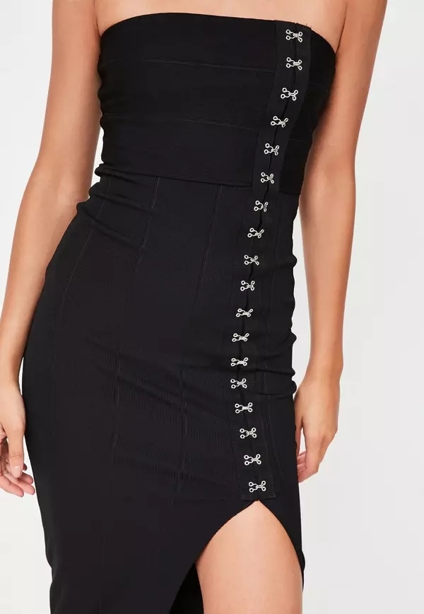 Sexy Black Bandage Strapless Dress