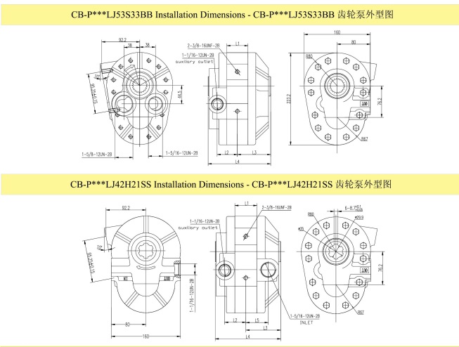 Pto External Gear Hydraulic Oil Pump for Dump Track