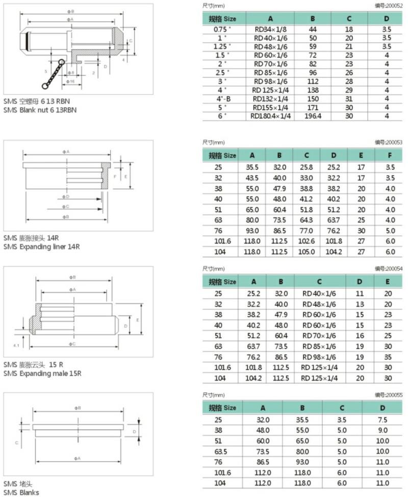 Sanitary SMS Union Tube Pipe Fittings