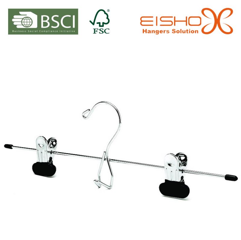 Metal Hanger for Pants Chrome Gripper Hanger (TB101)