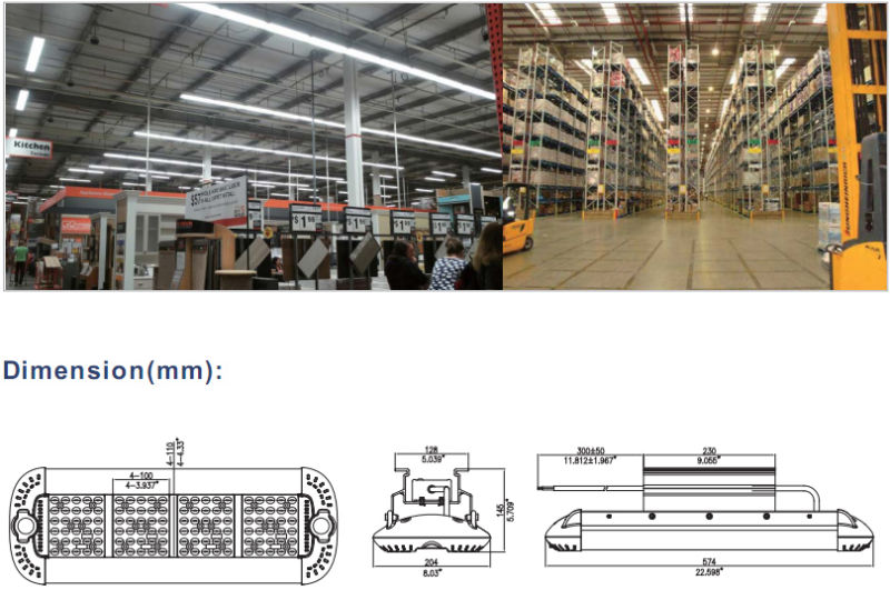 Modular Design Dlc 200W Linear Bay Light with 5 Years Warranty