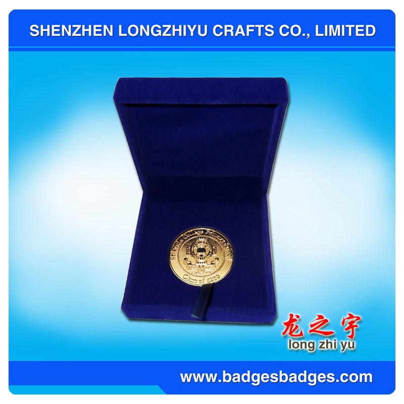 Enamel Zinc Alloy Metal Coin with Velvet Box