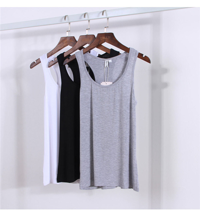 Wholesales High Fashionable Women Cotton Polyester T-Shirts Vest for Summer