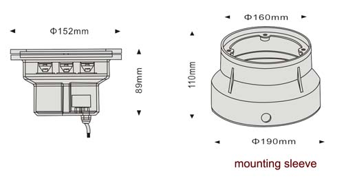 Recessed Underwater Light or Pool Light