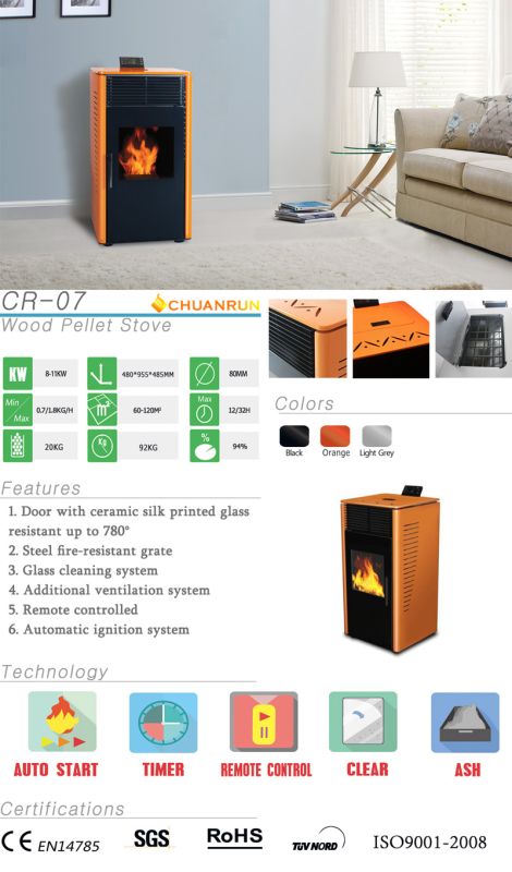 Wholesale Wood Pellet Stoves Fireplace (CR-07)