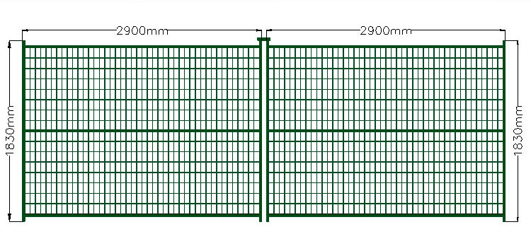 Powder Coated 6FT Construction Canada Temporary Fence