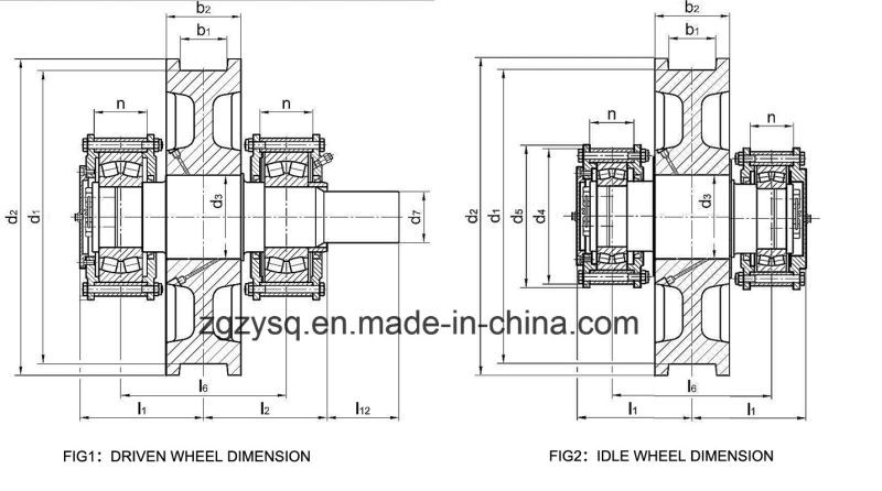 Whole Crane Wheel with Dia. 315mm to 1000mm