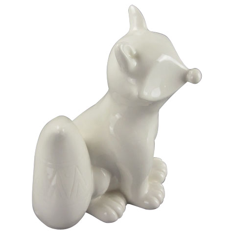 Animal Shapedceramic Craft, Standing The Dog with White Glaze