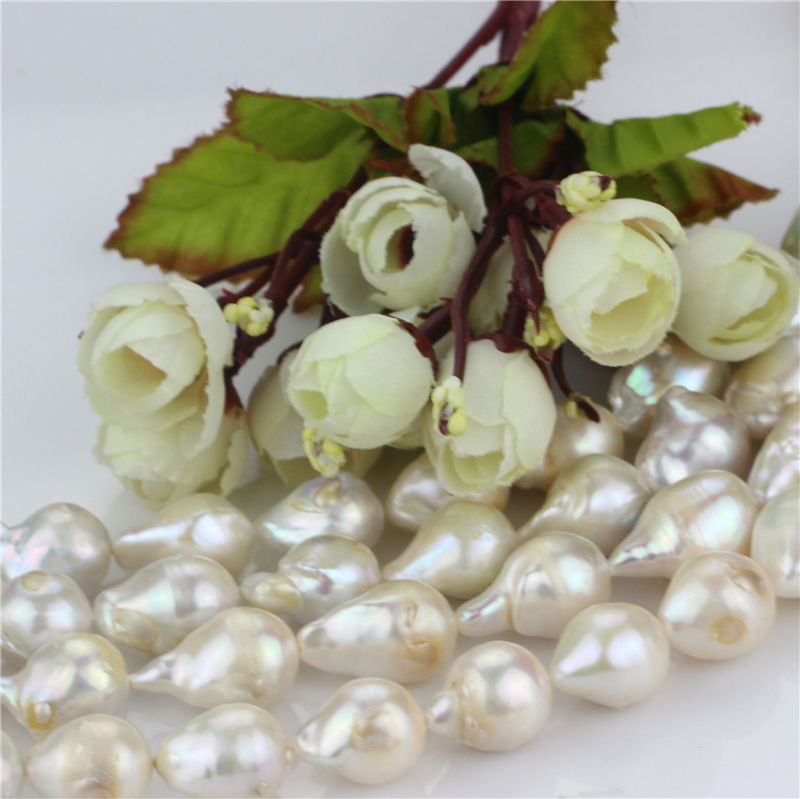 Pearl Manufacturer Freshwater Pearl Strand 15mm Grade a+ Nucleated Genuine Pearl Strand