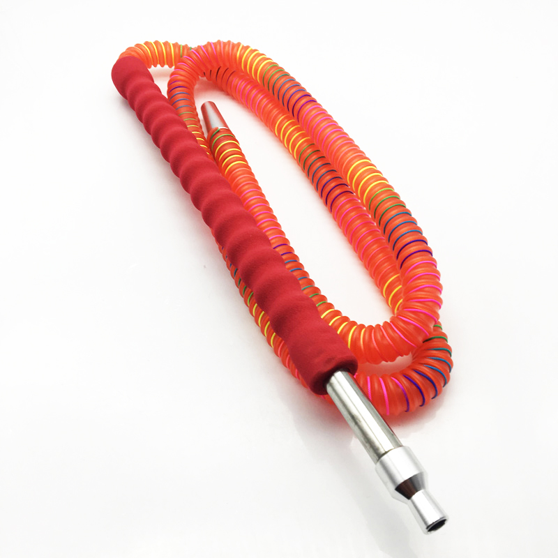 1.8m Red Acrylic Hookah Shisha Hose with Glass Mouthpiece (ES-HH-011-2)