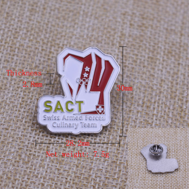 High Polished Hard Enamel Metal Sochi Lapel Pin for Sale