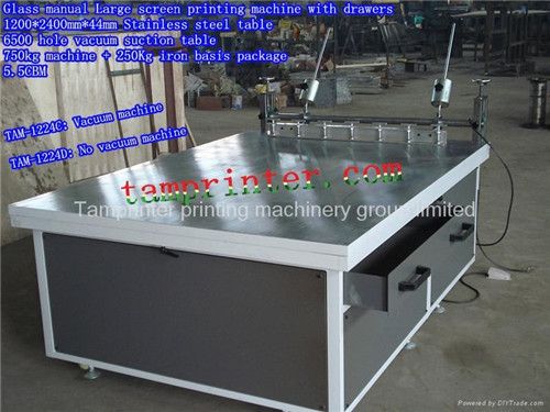 Tam-1224D Large Manual Screen Printing Machine for Glass