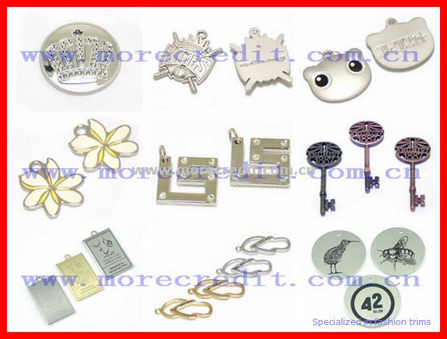 Custom Logo Engraved Metal Tag Charms