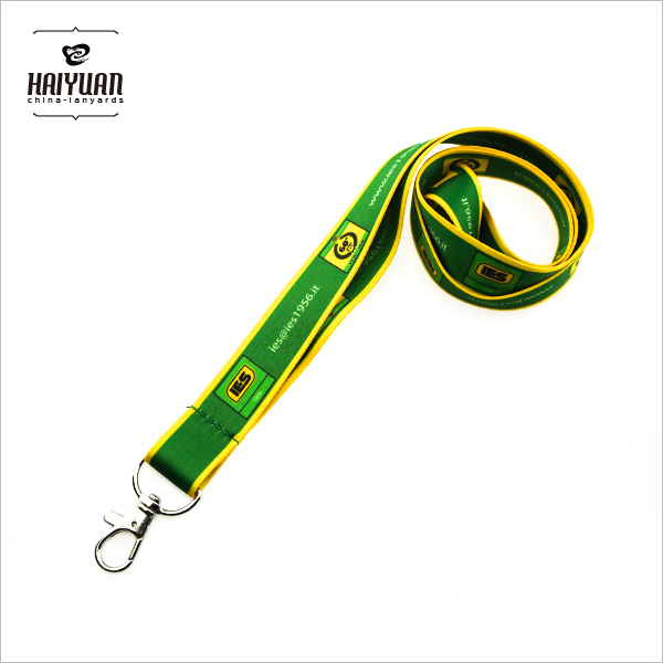 Green Lanyard with Heat Transfer Printing for Schools