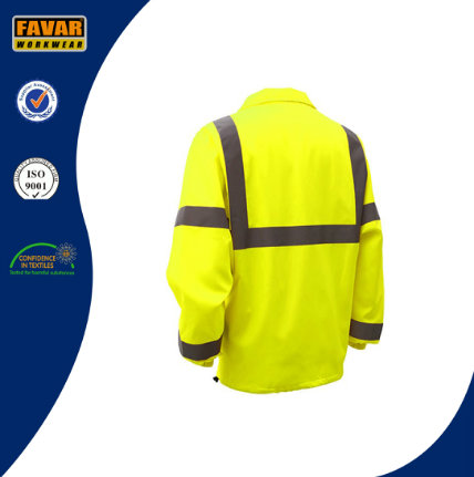 Hi Vis 100%Polyester Reflective Safety Waterproof Jacket with Breathable Lining