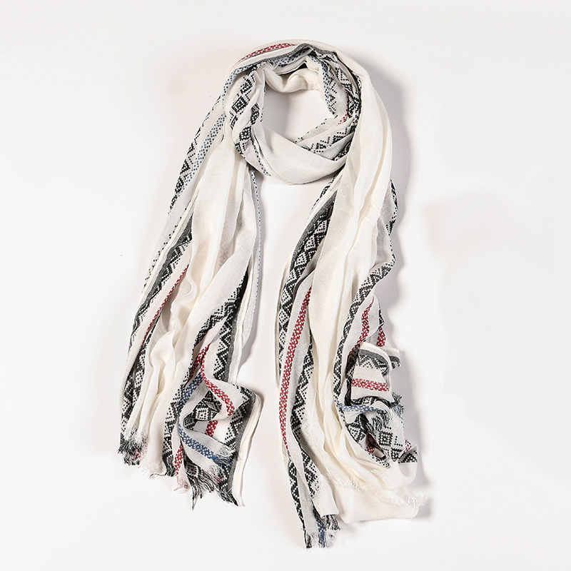 Women's Diamond Printing Long Knitted Shawl Scarf (SP283)