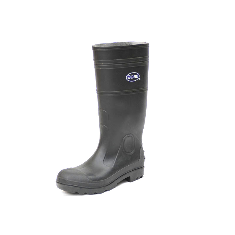 PVC Puncture-Resistant Rain Boots (Black upper/Black Sole)