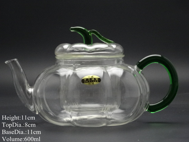 Purely Handwork 600ml Flower& Coffee Glass Tea Pot, Large Glass Teapots, Heat Resistant Glass Tea Pots with Infuser