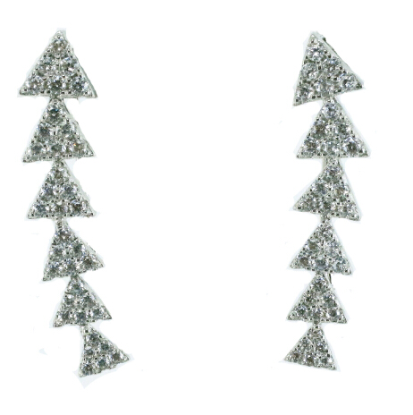 2015top Quality Silver CZ Crystal Fashion Arrow Women Party Earring (E6430)