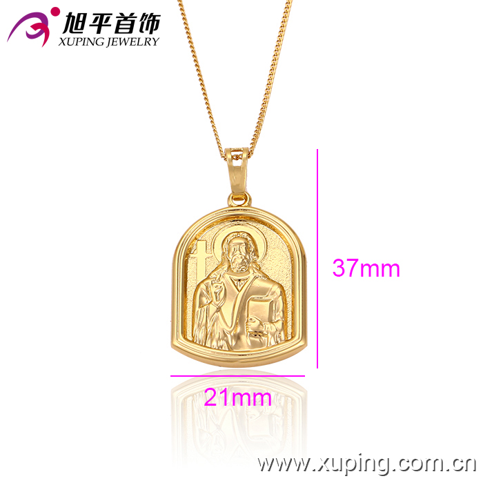 32146 Fashion Lively Human 18k Gold-Plated Imitation Jewelry Pendant Chain in Environmental Copper