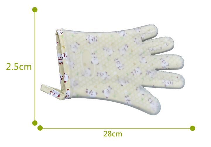 Colorful Panda Pattern Heat Resistant Silicone Glove