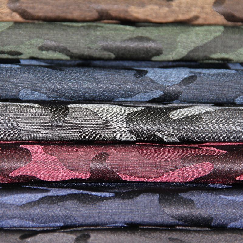 Camouflage Jacquard Yarn Dyed Polyester Fabric for Bomber Jacket