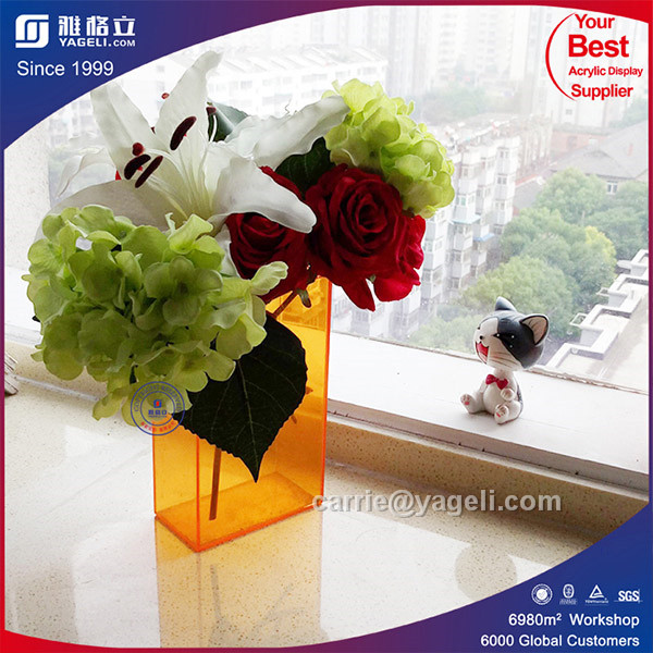 2017 Customized Clear Acrylic Flower Display Boxes