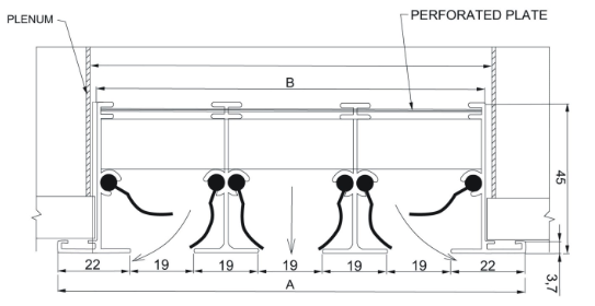 Air Flow Linear Slot Diffuser, Slot Diffuser (LSD-VA)