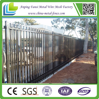 Powder Coated Spear Top Metal Steel Fence