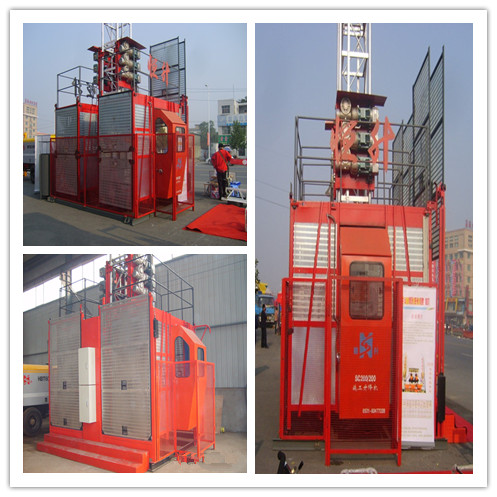 Construction Elevator Sc200/200 Double Cage Max Capacity 2t