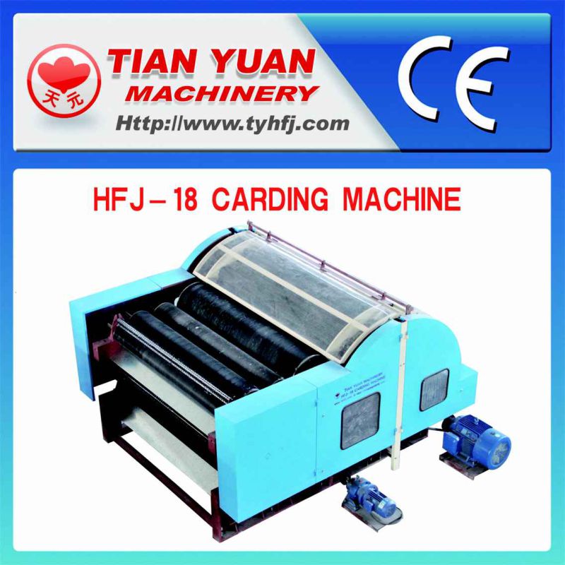 Single Cylinder Double Doffer Nonwoven Carding Machine (HFJ-18)