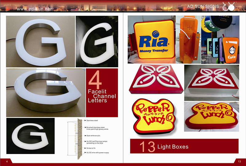 Brightness Customized Exterior LED Open Letters Leakage Sign