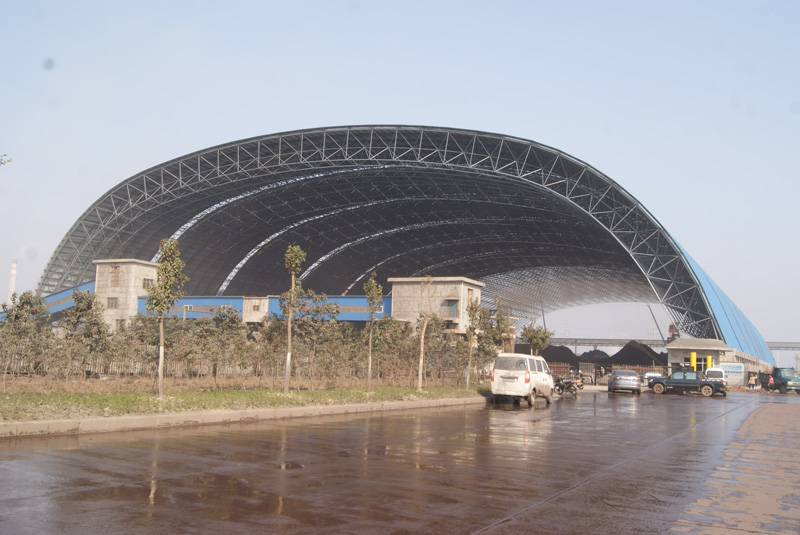 Steel Space Frame for Coal Shed