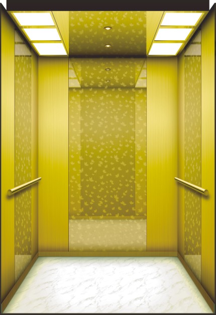 Mrl Passenger Elevator with Luxury Decoration Lift Cabin