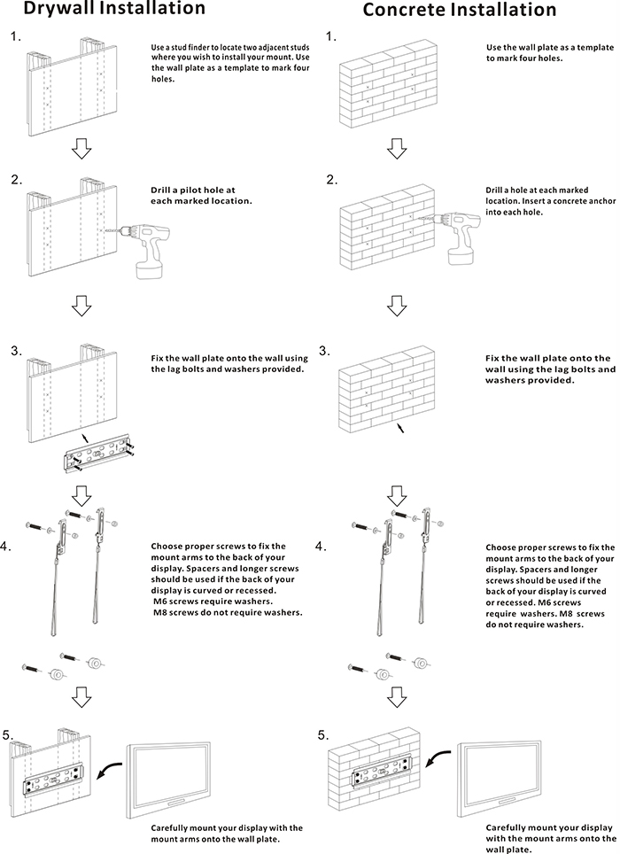 Impact Mounts LCD LED Plasma Flat Tilt TV Wall Mount