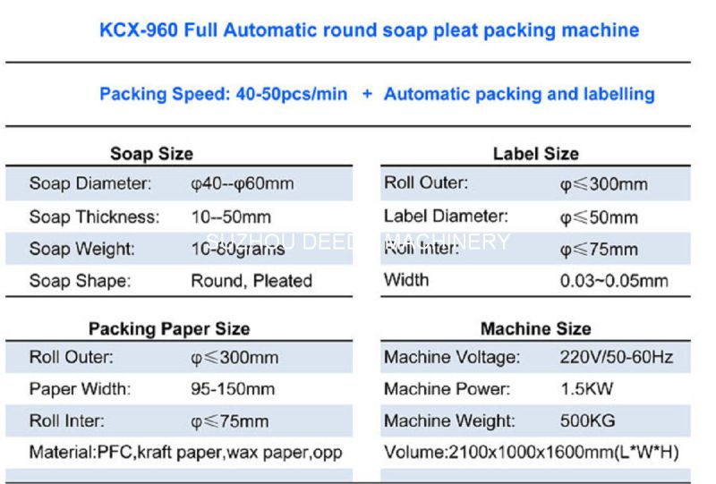 Automatic Round Hotel Soap Packing Machine