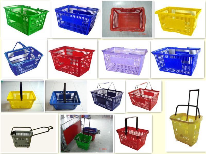 Supermarket Plastic Handle Shopping Basket (YD-Z6)