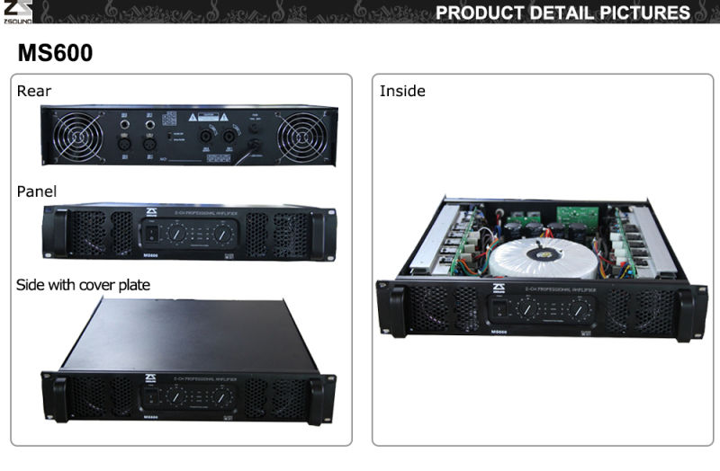 Stage Class H 600W Audio Stereo Power Amplifier