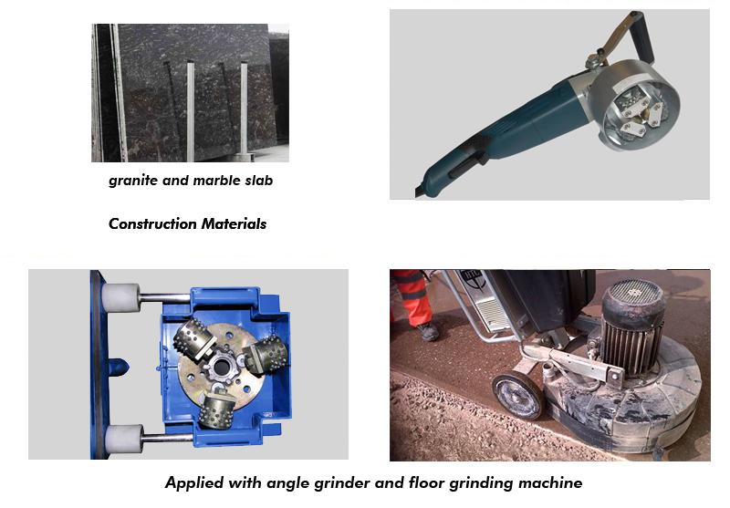 Diamond Bush Hammer for Roughen Stone Surface