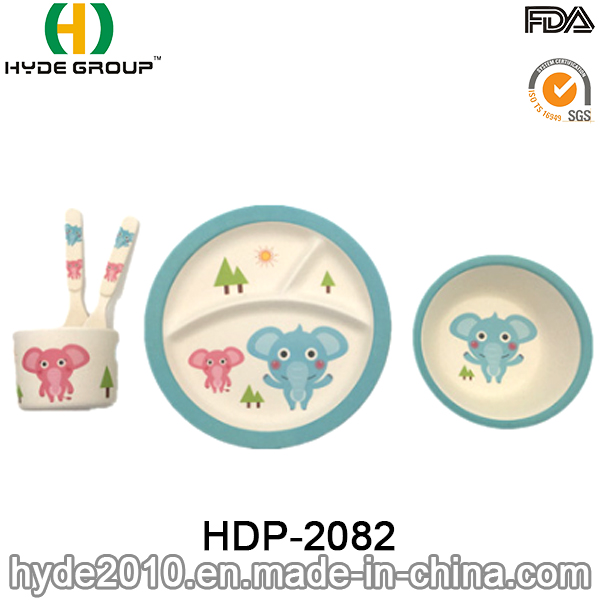 Animal Design Baby Bamboo Fiber Tableware Sets (HDP-2082)