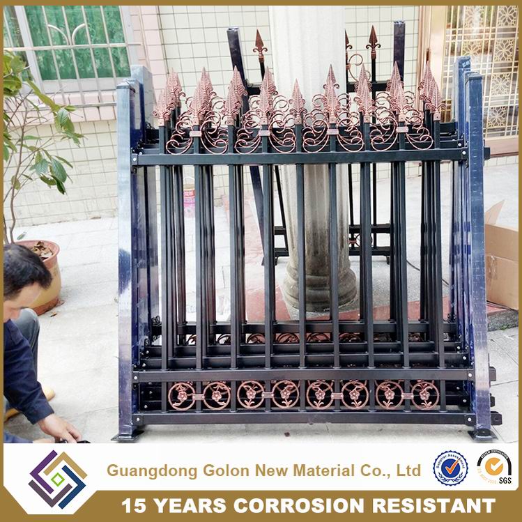 Ornamental Safety Durable Modern Wrought Iron Fence
