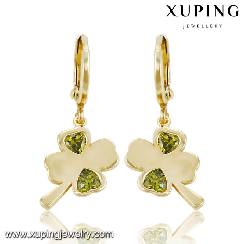 Fashion Nice Lovely Flower CZ Jewelry Earring Drops 91313