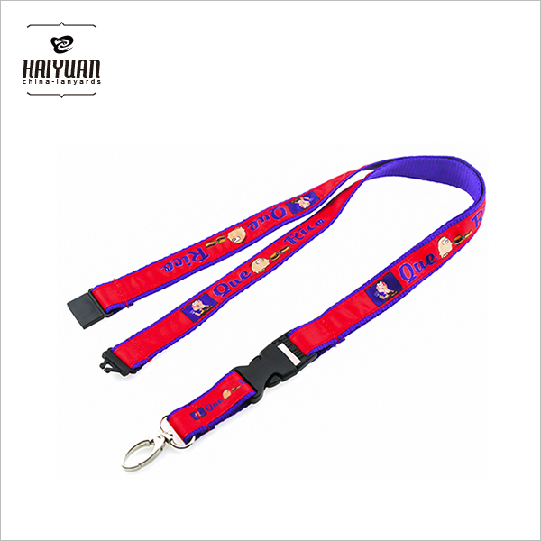 High Quality Double Layers Dye Sublimation Imprint Satin Lanyard