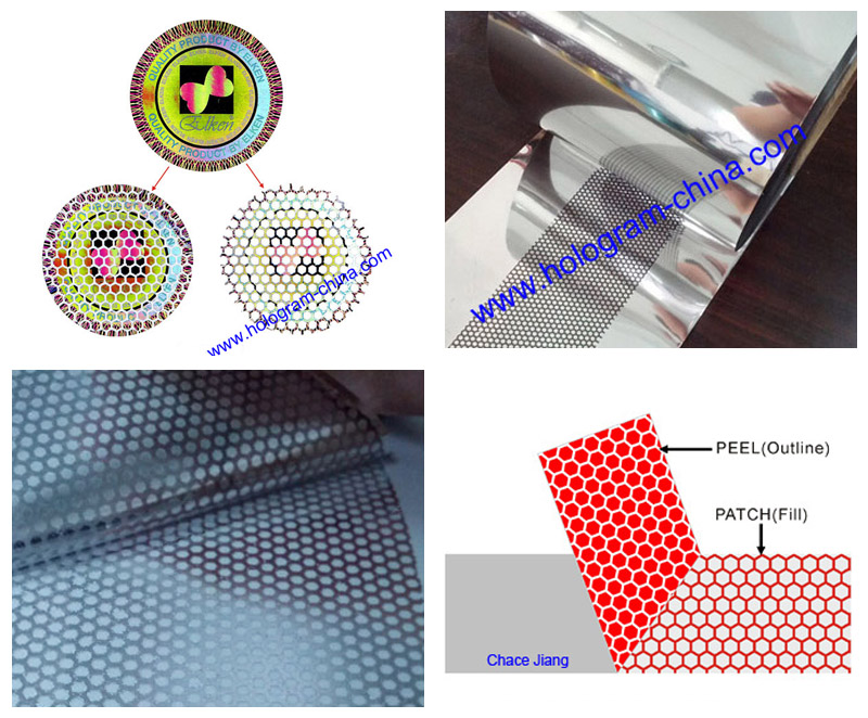 Tamper Evident Honeycomb Embossing Materials Aluminum Foil