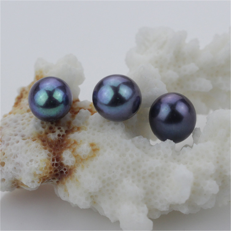 Snh Black Color Natural Loose Teardrop Pearl Beads