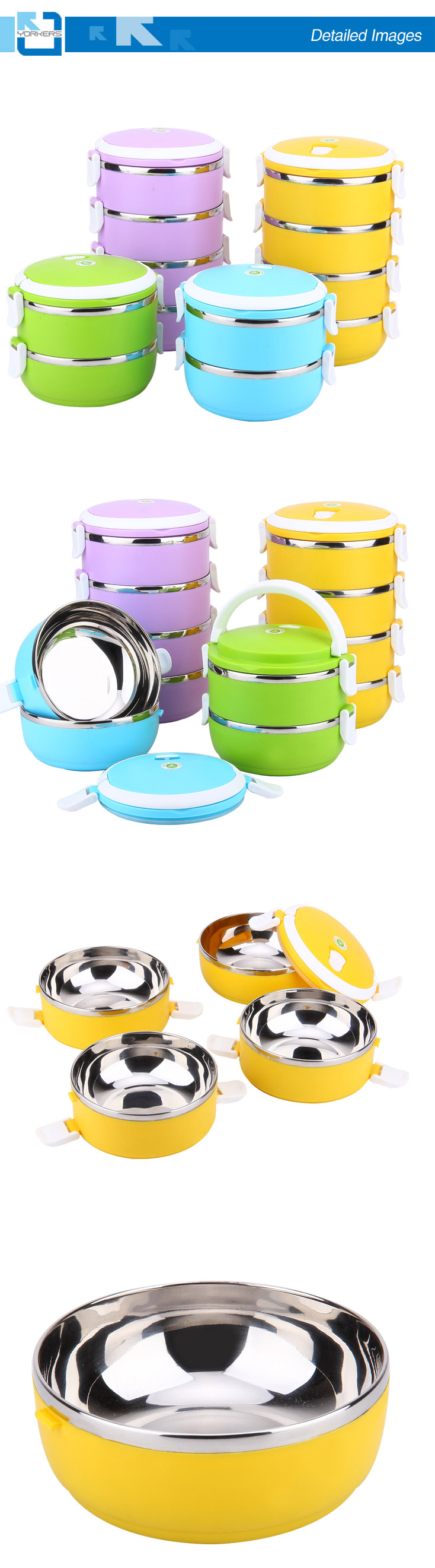 Portable Multi-Layers Stainless Steel Thermal Insulated Lunchboxe