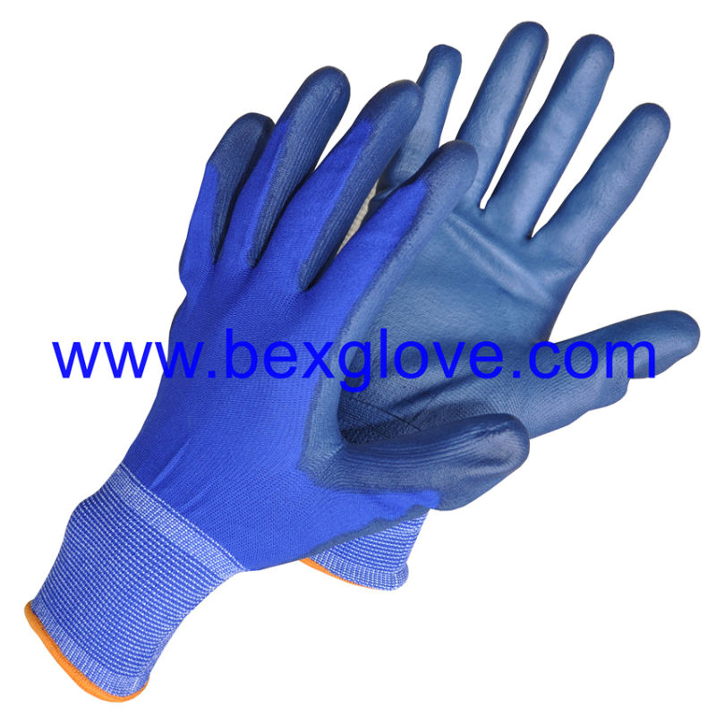 13 Gauge Polyester Liner, Colored, Polyurethane Coating Glove