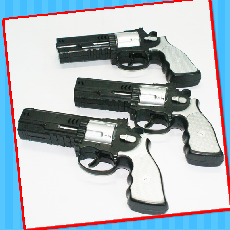 Plastic Friction Sparking Pistol Gun Toy with Candy