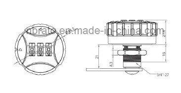 3-Dital Keyless Security Combination Cabinet Lock