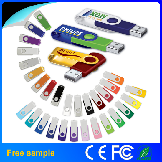 Promotional 8GB Custom Logo Leather USB Flash Drive